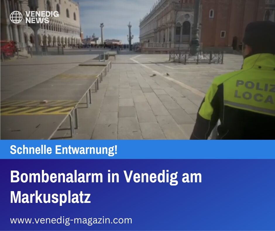 Bombenalarm in Venedig am Markusplatz