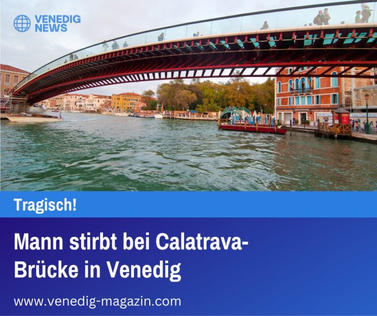 Mann stirbt bei Calatrava-Brücke in Venedig