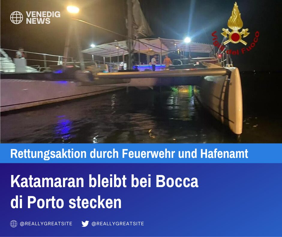 Katamaran bleibt bei Bocca di Porto stecken