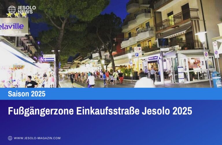 Fußgängerzone Einkaufsstraße Jesolo 2025