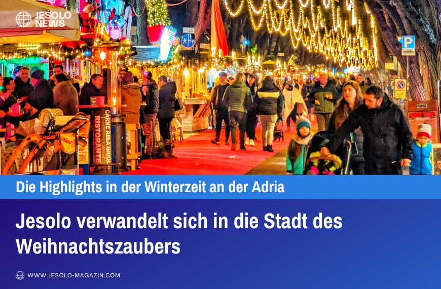 Jesolo verwandelt sich in die Stadt des Weihnachtszaubers