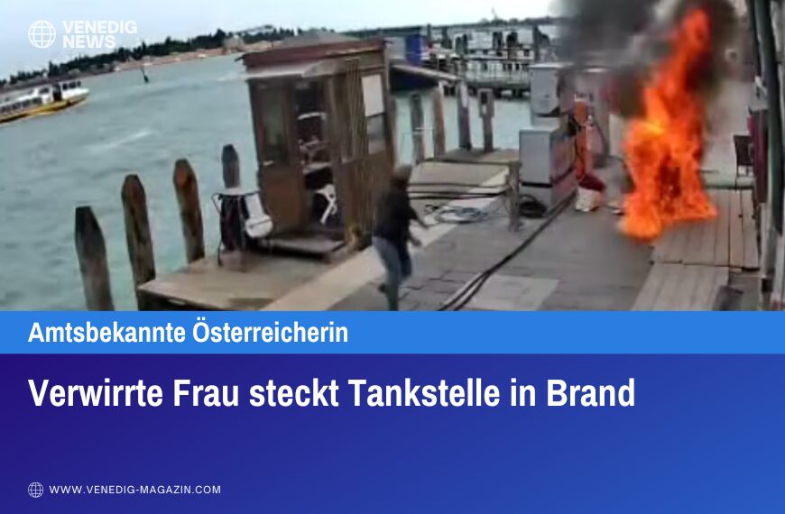 Verwirrte Frau steckt Tankstelle in Brand