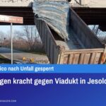 Lastwagen kracht gegen Viadukt in Jesolo