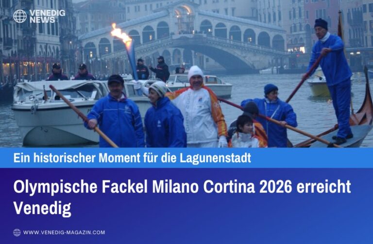 Olympische Fackel Milano Cortina 2026 erreicht Venedig