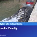 Bootsbrand in Venedig