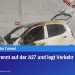 Auto brennt auf der A27 und legt Verkehr lahm