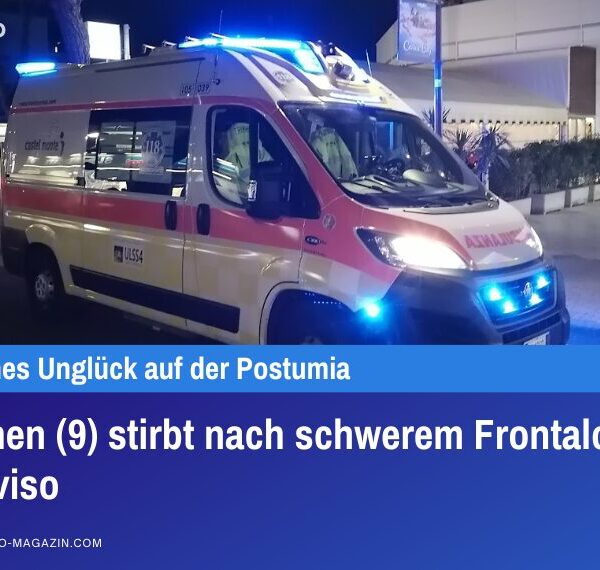 Mädchen (9) stirbt nach schwerem Frontalcrash in Treviso