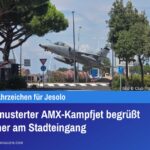 Ausgemusterter AMX-Kampfjet begrüßt Besucher am Stadteingang