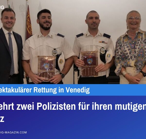 Stadt ehrt zwei Polizisten für ihren mutigen Einsatz