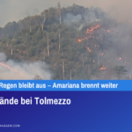 Waldbrände bei Tolmezzo
